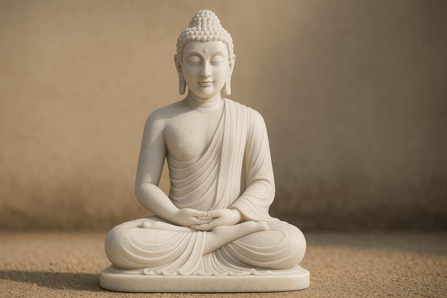 Custom Made Meditating Buddha Statues in Marble Stone