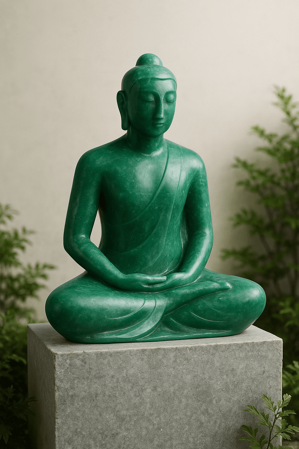 Handcrafted Imperial Jade Buddha Statue – Meditation, 2ft