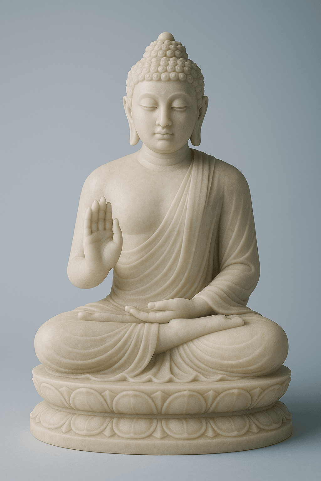 Handcrafted Jaisalmer Sandstone Buddha Statue – Blessing Pose, 3ft