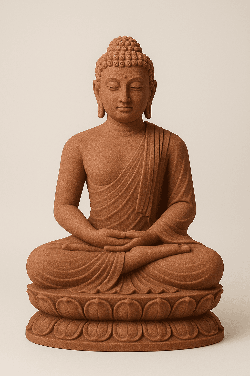 Handcrafted Sandstone Buddha Statue in Dhyana Mudra
