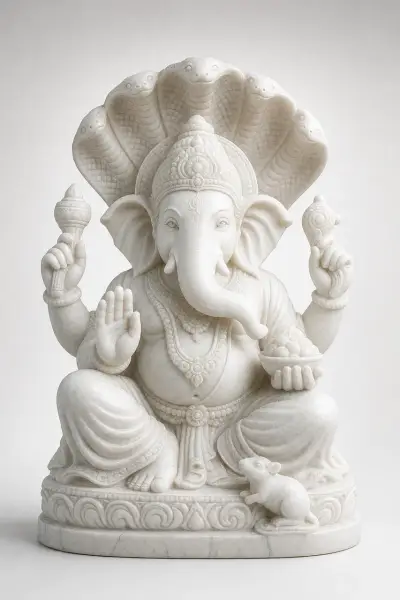 Custom Made Ashtavinayak Marble Statues — The Eight Ganpati Swaroops