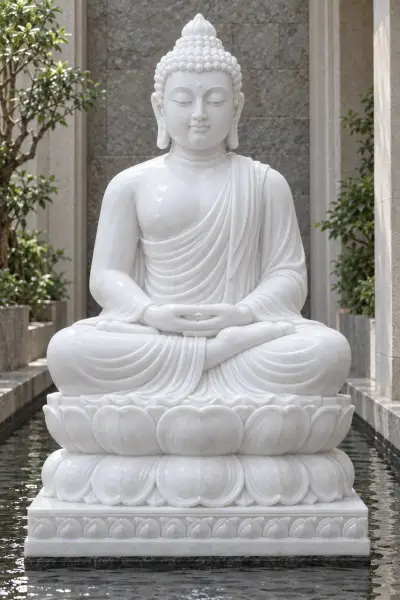 Buddha Statues for Water Features, Made to Order in Marble