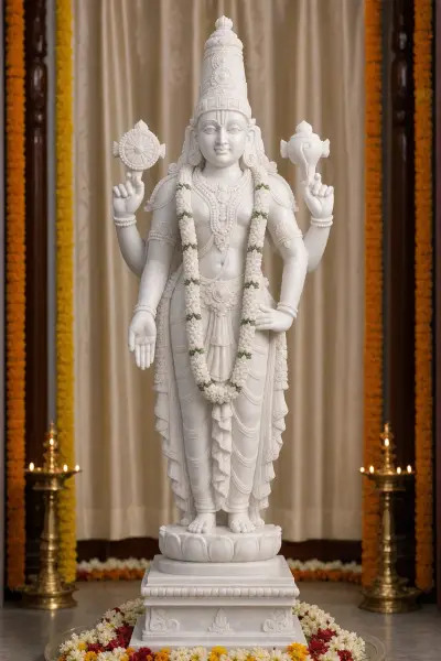 Custom Made Tirupati Balaji Statues in Marble Stone