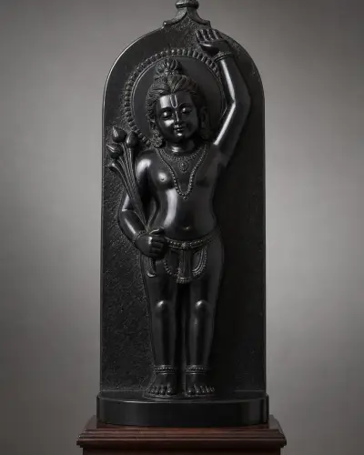 Black Marble Shrinathji Murti, 12 in