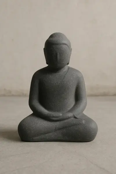 Handcrafted Indonesian Lava Stone Buddha Statue – Meditation