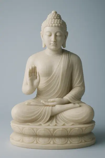 Handcrafted Jaisalmer Sandstone Buddha Statue – Blessing Pose, 3ft