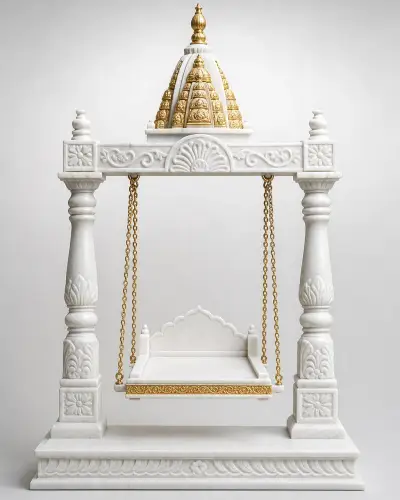 Gold-Leaf Shikhar Jhula for Laddu Gopal No. 5 to 8, 20 in
