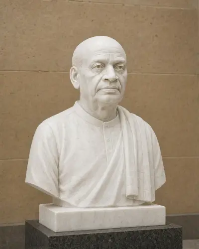 Sardar Vallabhbhai Patel Marble Bust Statue 24in