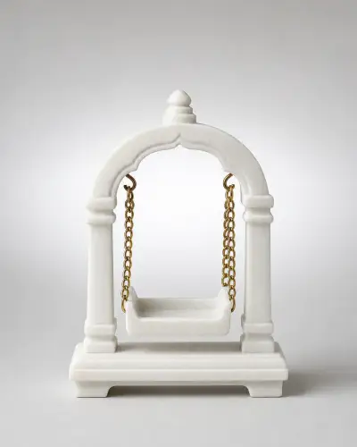 Marble Dust Compact Jhula for Laddu Gopal No. 0 to 2, 9 in